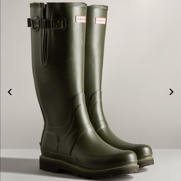 Hunter Men's Balmoral Side Adjustable Rain Boots 12 - Picture 8 of 10